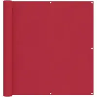 vidaXL Balkonscherm 110 x 1000 cm Oxford Stof Rechthoekig Rood
