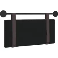 vidaXL Hangend hoofdbord Donkerbruin Stof
