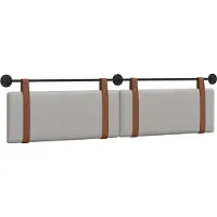 vidaXL Hangend hoofdbord Wolkgrijs Antiek PU