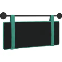vidaXL Hangend hoofdbord Turquoise Fluweel