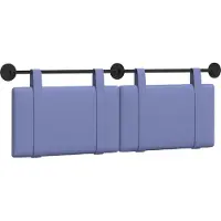 vidaXL Hangend hoofdbord Jeans Blauw Stof