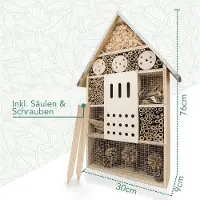 Aa Insectenhotel, groot XXL-formaat, vrijstaand, met aardspies, totale hoogte: 77 cm, geschikt als bijenhotel, wildbijenhotel, en lieveheersbeestjeshotel
