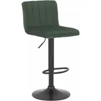 In And OutdoorMatch And Outdoor Match barkruk Reggie - fluweelgroen - zithoogte 62-83 cm - met rugleuning - in hoogte verstelbaar - set van 1 - ergonomisch - barkrukken - keuken