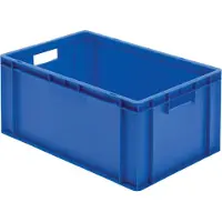 LA-KA-PE Transportstapelbak | L600xB400xH270mm | groen PP handgreepopening | zijwanden gesloten | 1 stuk - TK600/270-0 GRÜN