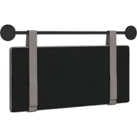 vidaXL Hangend hoofdbord Taupe Stof