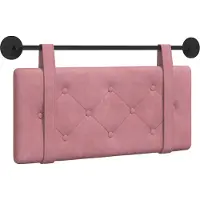 vidaXL Hangend hoofdbord Roze Fluweel