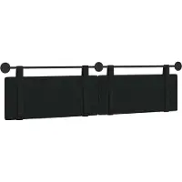 vidaXL Hangend hoofdbord Zwart Stof