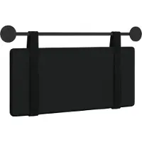 vidaXL Hangend hoofdbord Zwart Fluweel