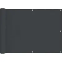 vidaXL Balkonscherm 75 x 200 cm Oxford Stof Rechthoekig Zwart