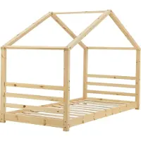 In And OutdoorMatch And OutdoorMatch kinderbed Nico - houten bed - huisbed - met lattenbodem - 90 x 200 cm - hout - voor kinderen - voor meisjes - voor jongens