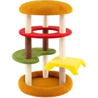 Northix Krabpaal voor katten met sisalstangen, plateaus en een mand, 106 cm
