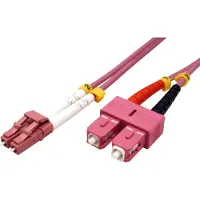 Value F.O. kabel 50/125µm OM4, LC/SC, LSOH, violet, 5 m