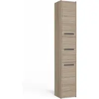Top E Shop Modern 33 - Badkamerkast - Kolomkast - Eiken Sonoma - 3 deuren - Minimalistisch design