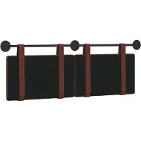 vidaXL Hangend hoofdbord Glanzend Bruin Antiek PU