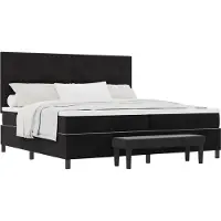vidaXL Boxspringbed met hoofdeinde, zwart, 200 x 200 cm, fluweel