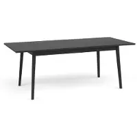 AX Living uitschuifbare eettafel Brunelli, 160+40 cm, zwart, eikenhout