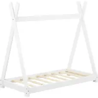 In And OutdoorMatch And OutdoorMatch kinderbed Blanca - Tipi - Met lattenbodem en matras - 70x140 cm - Houtkleur - Jongensbed - Meisjesbed - Modern design