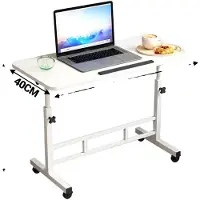 OEM Staanbureau, in hoogte verstelbaar, mobiel werkstation, wit - 60x40 cm