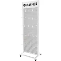 Champion Witte metalen standaard met wieltjes, 600 mm