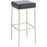 In And OutdoorMatch And Outdoor Match barkruk Ava - Zonder rugleuning - Set van 1 - Ergonomisch - Barkruk voor keuken of kantine - Vierkant - Zwart - Zit hoogte 85 cm