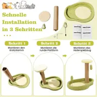 Northix Kartonnen krabpaal voor katten met sisalstokken en een avocado-speeltje, 50 cm