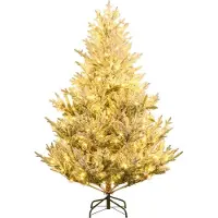 Northix Kunstkerstboom, 180 cm, met verlichting en sneeuw effect
