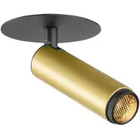 SLV Inbouwspot Grip! S goud met zwart 2700K