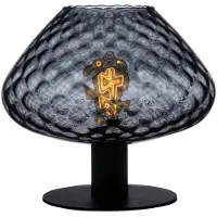 Masterlight Tafellamp Porto met Blossom smoke glas
