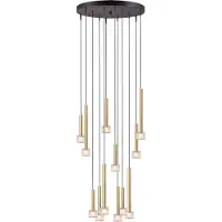 Masterlight Led hanglamp Fabro 12-lichts - mat goud
