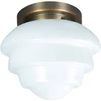 Highlight Plafondlamp Oxford wit glas Ø 30cm