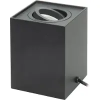 Highlight Strakke tafellamp Rebel vierkant zwart 12,5cm