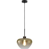 Masterlight Hanglamp Genua zwart met goud glas Ø 29cm