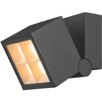 SLV LED-wandlamp S-Cube, dimbaar, zwart, Aluminium, Modern, LED wandlamp