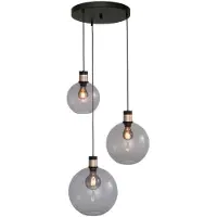 Masterlight Vide hanglamp Lazise 2 3-lichts goud met zwart