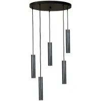 Masterlight Hanglamp Run 5-lichts gunmetal cilinders
