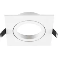 SLV Inbouwring New Tria 95 vierkant wit - zonder fitting