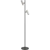 Highlight Vloerlamp Trend 2 Lichts Zwart Met Nikkel