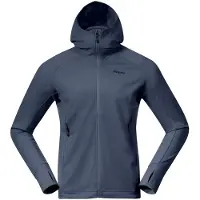 Bergans - Rabot Merino Tech Midlayer Hoodie - Merinohoodie L, blauw
