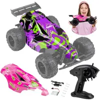 Overmax X-Clash Bestuurbare Auto - 20 km/h - 2 accu’s - Bereik 100m - 2 carrosserie’s - Offroad RC Auto - Buiten & Binnen - Meisjes en Jongens - Afstandsbestuurbare Auto voor Kinderen & Volwassenen