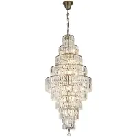 Searchlight Kroonluchter Empire antiek messing Ø 60cm