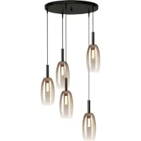 Masterlight 5L vide hanglamp Lido Olive met Ø 24cm gold-fading glas