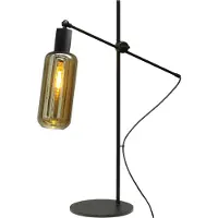 Masterlight Zwarte tafellamp Bounty met cilinderglas