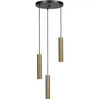 Masterlight Hanglamp Run Ø35 ronde plaat - 3x GU10 - antiek koper