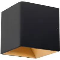 Highlight Wandlamp Stretto 6 Watt 10x10 cm zwart goud
