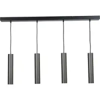 Masterlight Eetkamer hanglamp Run 4-lichts zwart