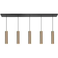 Highlight Eetkamer Hanglamp Perugia Mat Goud 5x Gu10