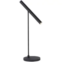 Pure LED-tafellamp Tutua, dimbaar, zwart, Werkkamer / Kantoor, metaal, Modern, LED tafellamp