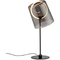 Paul Neuhaus LED-tafellamp Zula, dimbaar, alu / grijs / zink, Woon-/ Eetkamer, Glas, Modern, LED tafellamp