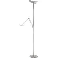 Highlight Vloerlamp Sapporo Nikkel met leeslamp