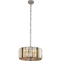 Searchlight Hanglamp Chapeau 35cm chroom met kristalglas